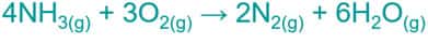 ammonia and oxygen gas without catalysyt